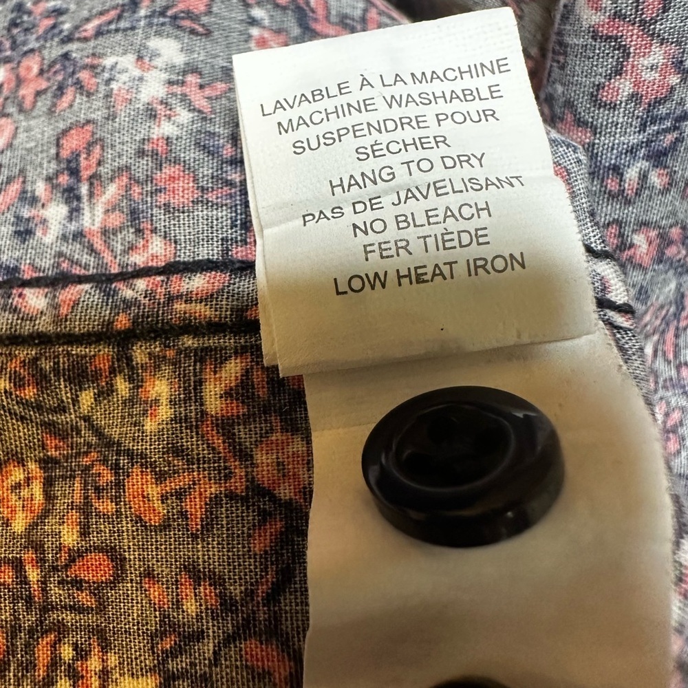 Soul of London Preppy Floral Shirt Navy 16.5 Modern Fit Button Up - Picture 5 of 10